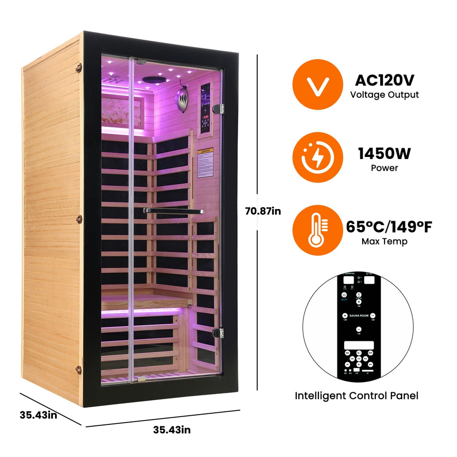 Single-person starlight ceiling lighting sauna - Home Spa Life
