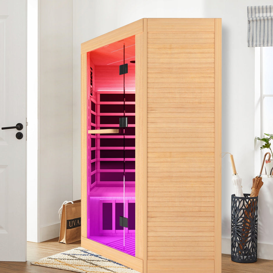 Canadian hemlock pentagonal double sauna - Home Spa Life