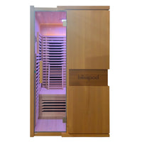 Blisspod | Milano | Full Spectrum Sauna | Canadian Hemlock Wood | Ultra Low EMF | 5 Far Infrared & 1 Red Glass Heater | Chromotherapy | Upto 2 Person
