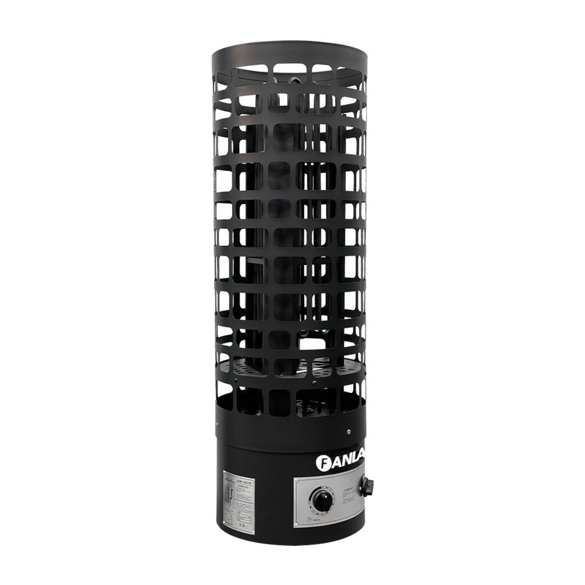 Thermexa ProGuard Sauna Heater with stainless steel casing and control panel.