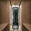 Thermexa ProGuard Sauna Heater with stainless steel casing and control panel.