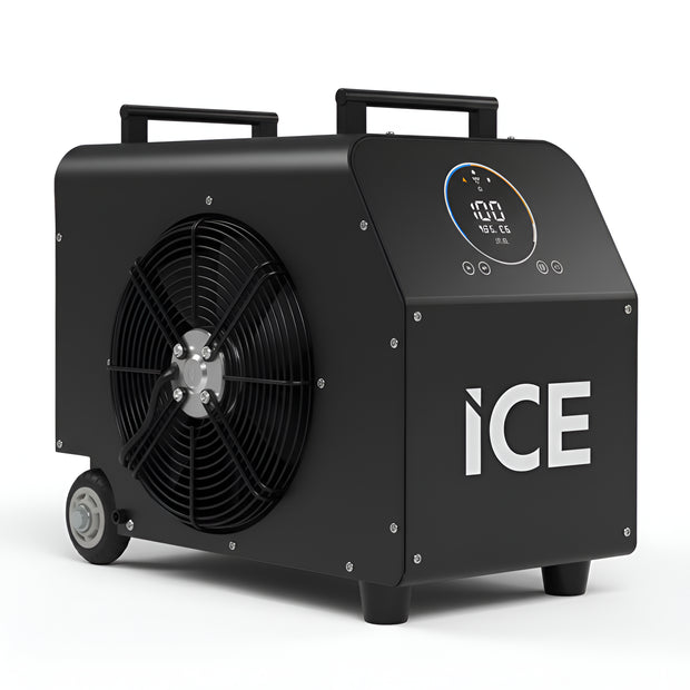 Cryonix IcePro 52 portable smart water chiller with digital display.