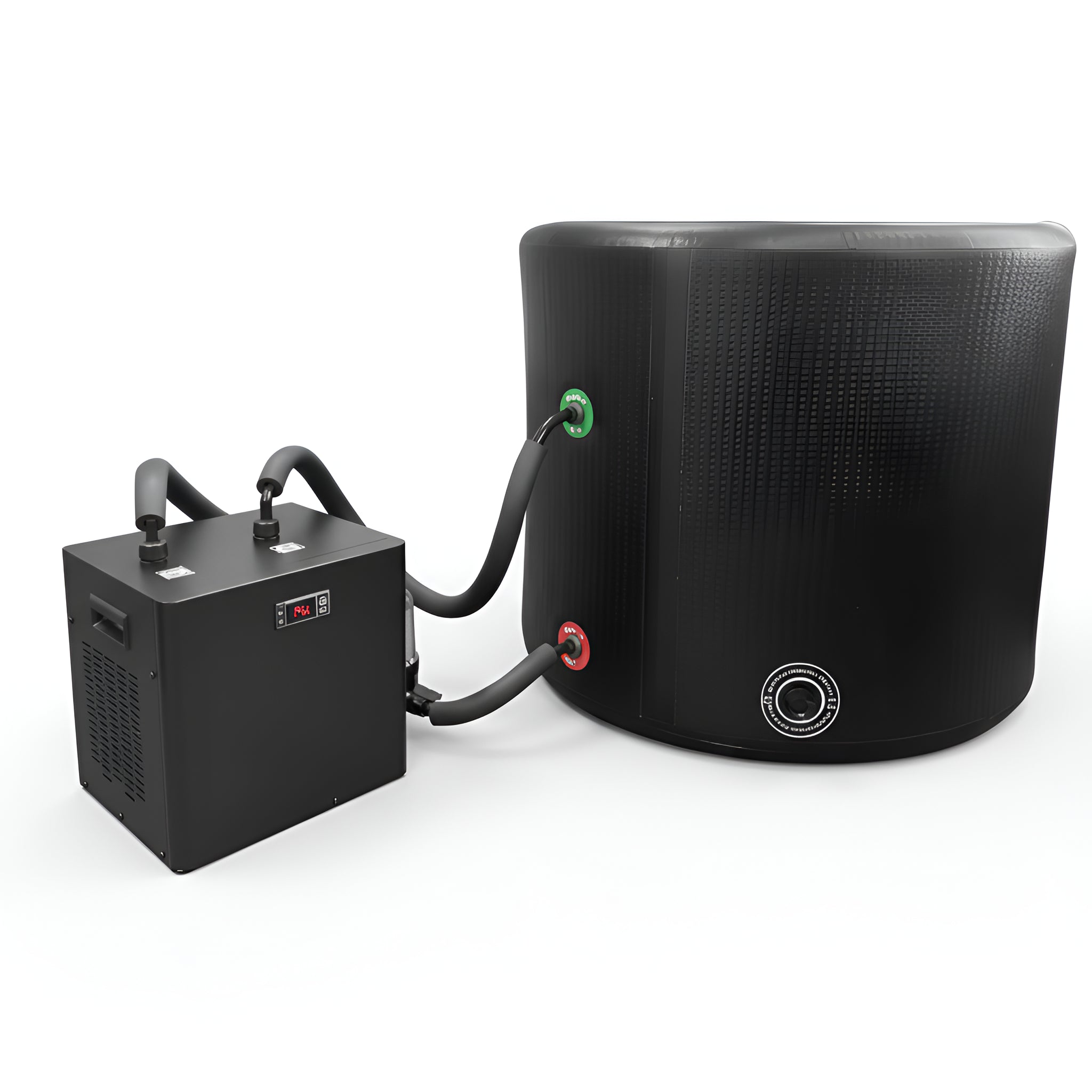 Glaciara XT46 industrial water chiller, titanium construction, front view