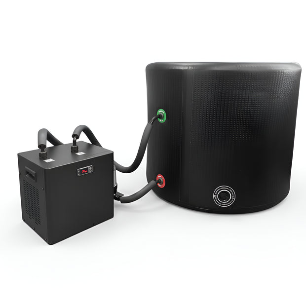 Glaciara XT46 industrial water chiller, titanium construction, front view