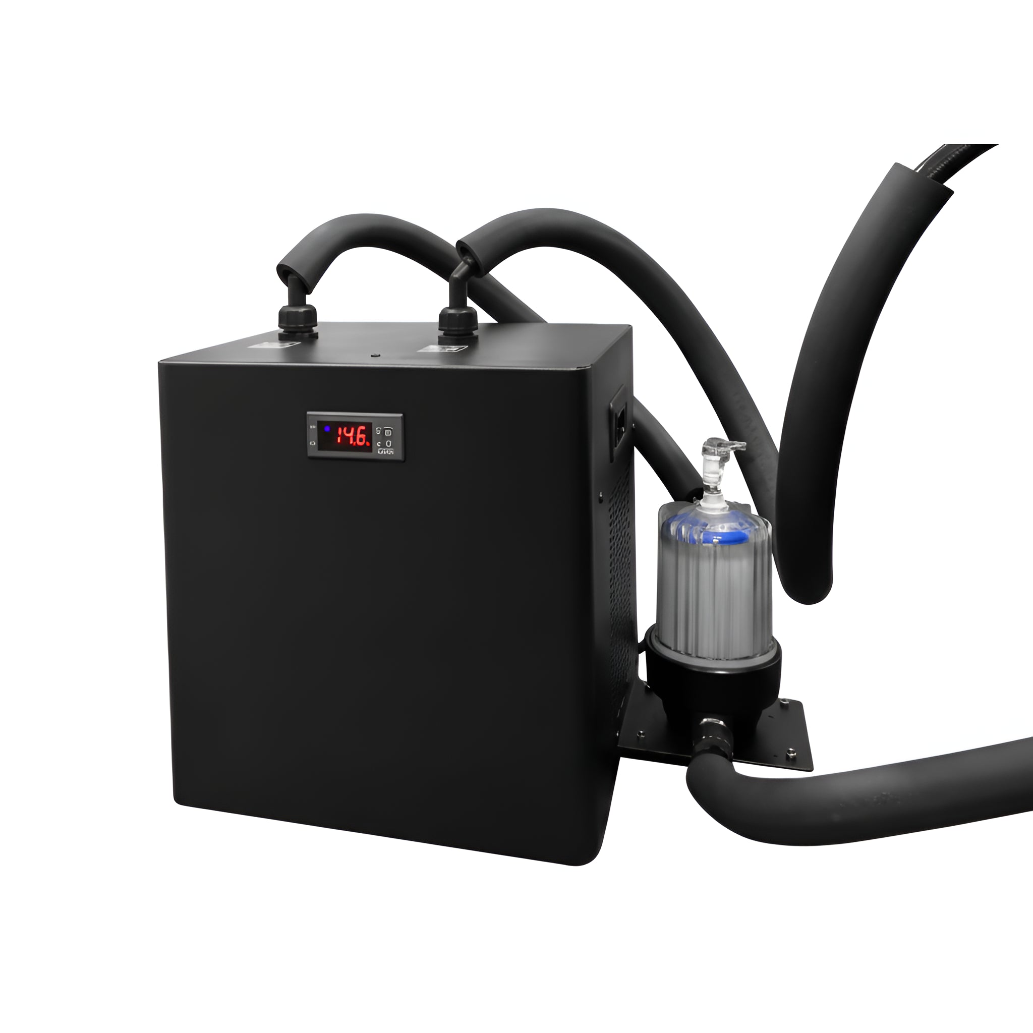 Glaciara XT46 industrial water chiller, titanium construction, front view