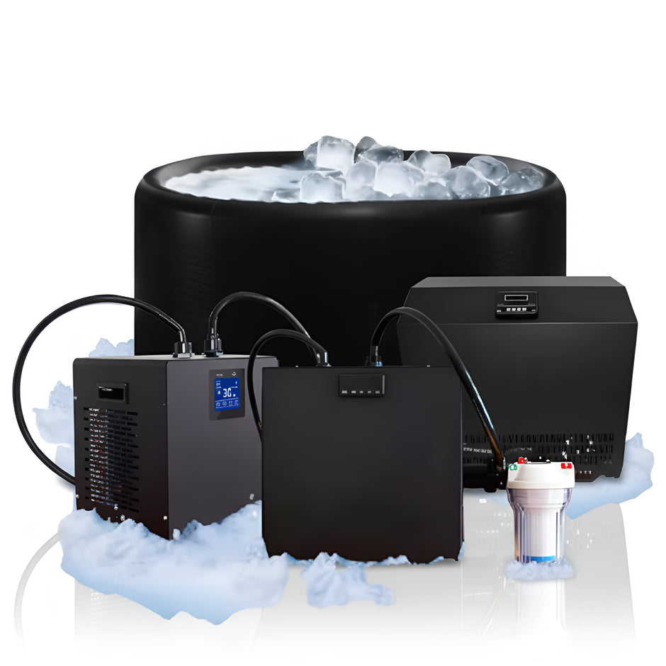 Arctiq Elite Multi-Unit Water Chiller CryoBath 900 with digital display and stainless steel tank.