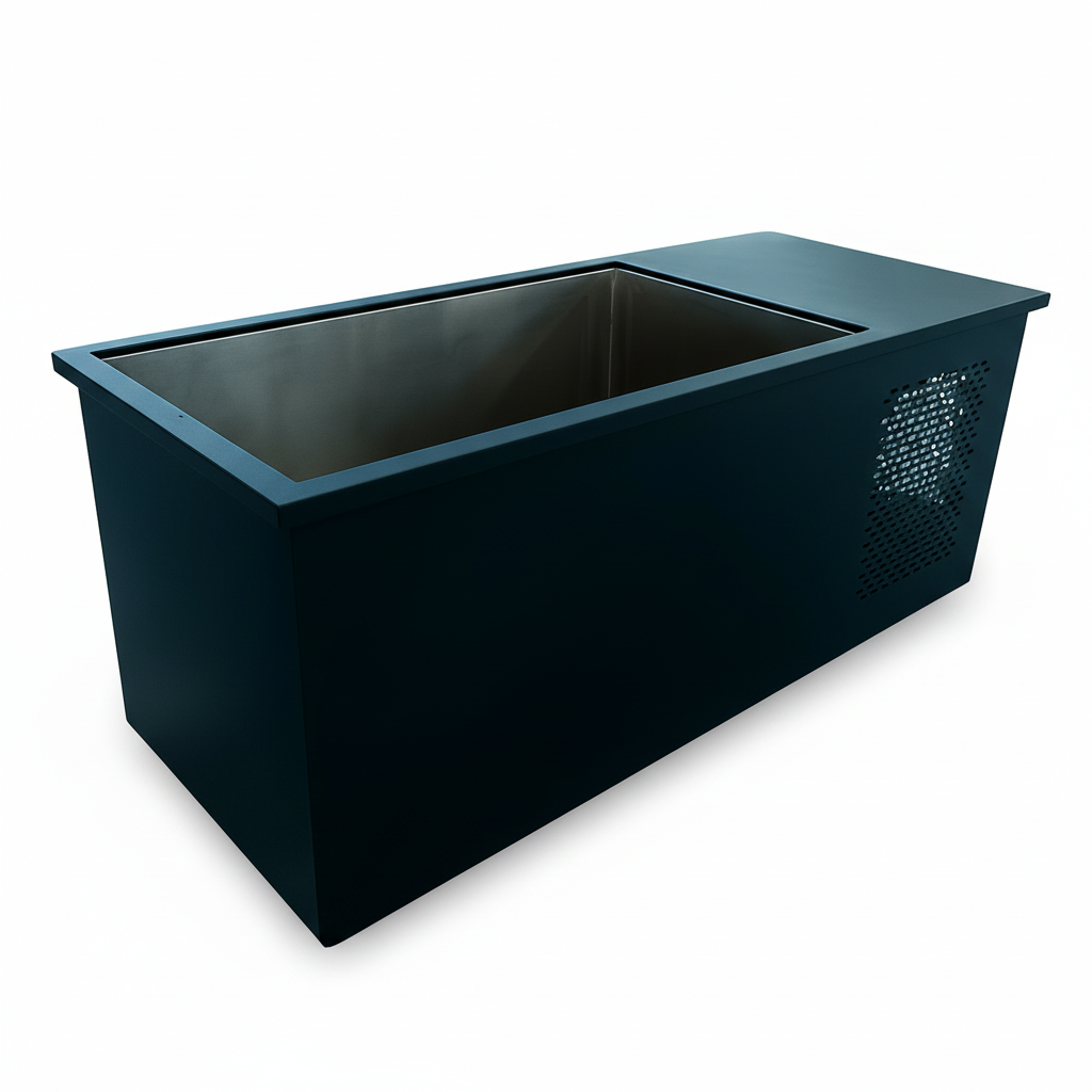 PolarEdge Monolith X integrated cold plunge tub with integrated chiller and controls.