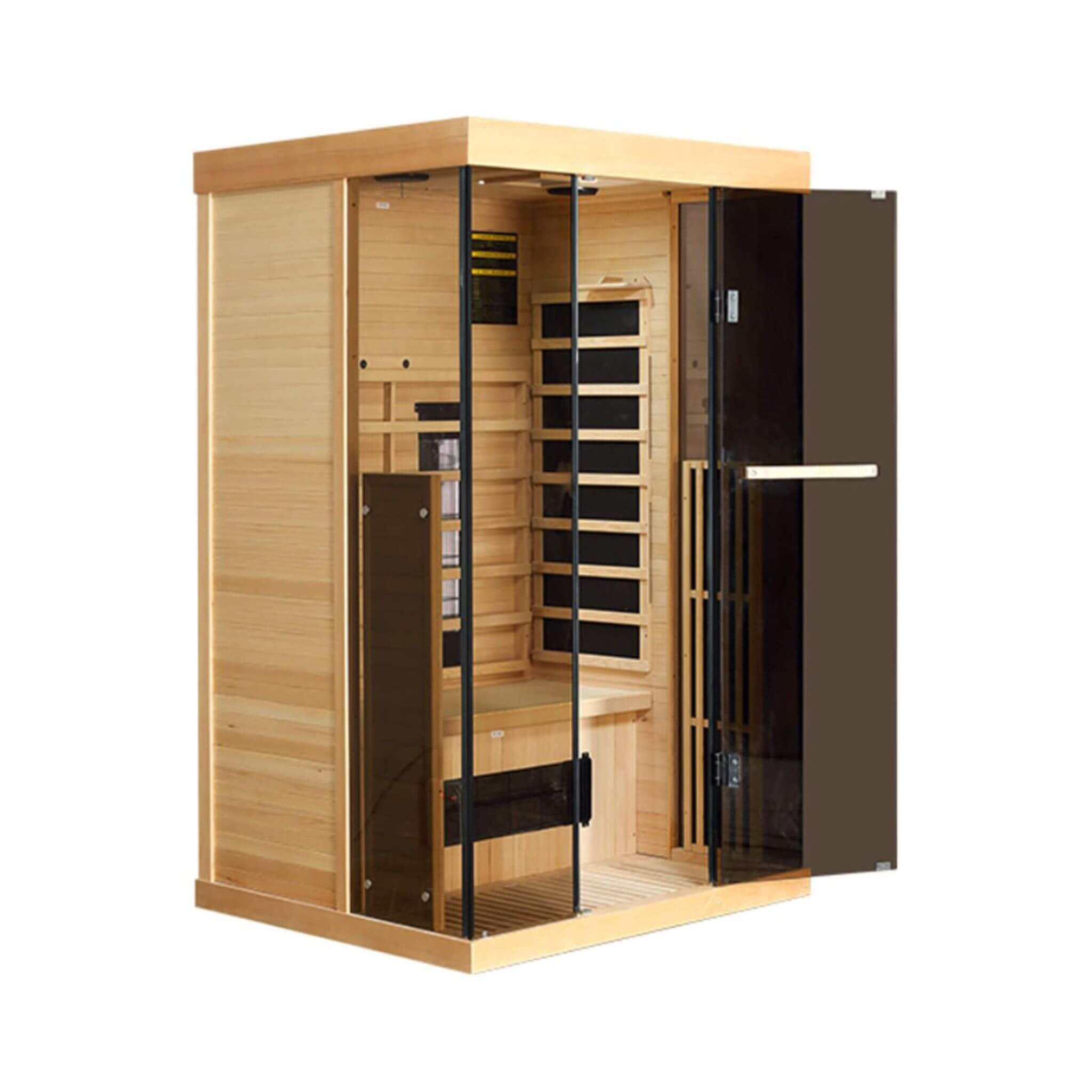 Thermora Valen 2-person FAR infrared sauna with panoramic tempered glass