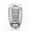 Heliosa TitanGuard sauna heater with stainless steel casing and control panel.