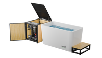 RevX Acrylic X Tub cold plunge with LUX chiller and filtration system.