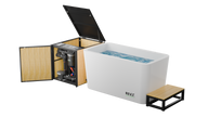 RevX Acrylic X Tub cold plunge with LUX chiller and filtration system.